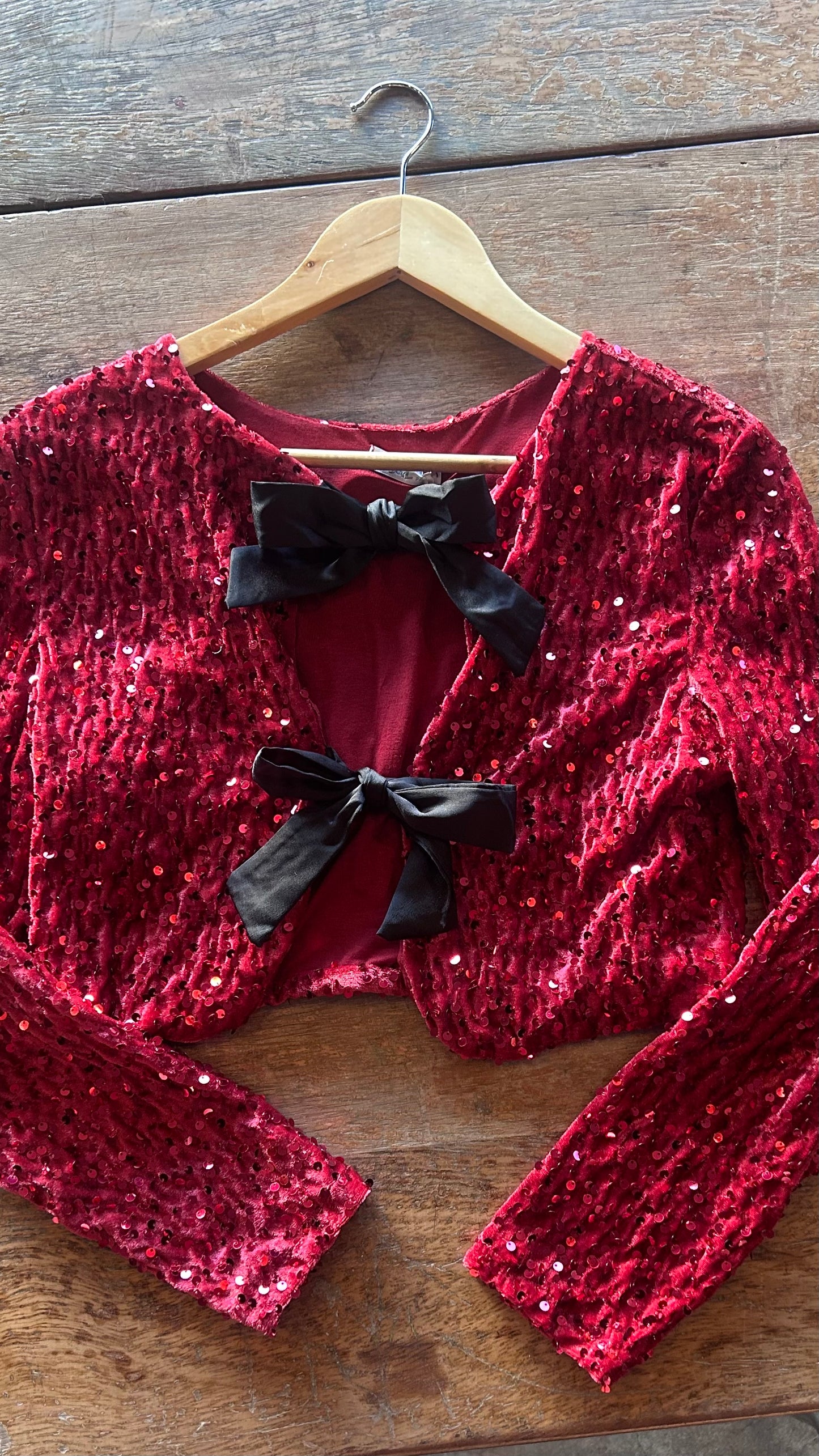 Sparkly Bow Tie Top